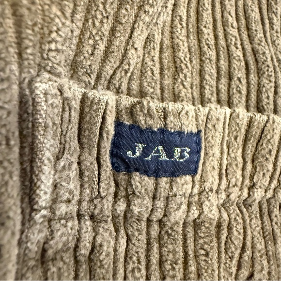 JAB VTG 90s Wide-Wale Zip-up Corduroy Shacket Olive Color Size L 100% Cotton - Picture 7 of 16